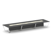 Стол для переговоров прямоугольный Steel Meet MM-PR.B.SP-18 / Тиквуд Светлый – Графит Глянец – Нержавеющая Сталь – Хром / 6000×1600×750 Стол для переговоров прямоугольный Steel Meet MM-PR.B.SP-18 / Тиквуд Светлый – Графит Глянец – Нержавеющая Сталь – Хром / 6000×1600×750