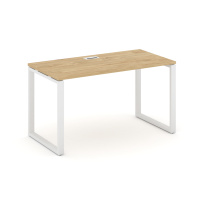 Стол офисный Style Project SN-6O.SP-014 / Дуб Табак – Металл Белый / 1580×700×750 Стол офисный Style Project SN-6O.SP-014 / Дуб Табак – Металл Белый / 1580×700×750