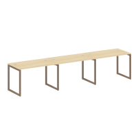 Metal System Quattro Р. ст. на 3 раб. места на О-образном м/к 40БО.СМ-3.2 Акация/Антрацит металл 3600*720*750 Metal System Quattro Р. ст. на 3 раб. места на О-образном м/к 40БО.СМ-3.2 Акация/Антрацит металл 3600*720*750