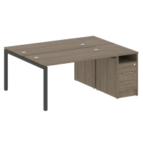 Metal System Quattro Р. ст. с тумбой на П-образном м/к 50БП.РС-СТП-2.3 Акация/Антрацит металл 1812*1475*750 Metal System Quattro Р. ст. с тумбой на П-образном м/к 50БП.РС-СТП-2.3 Акация/Антрацит металл 1812*1475*750