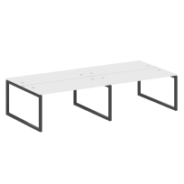 Metal System Quattro Р. ст. на 4 раб. места на О-образном м/к 50БО.СМ-4.4 Акация/Антрацит металл 3200*1475*750 Metal System Quattro Р. ст. на 4 раб. места на О-образном м/к 50БО.СМ-4.4 Акация/Антрацит металл 3200*1475*750