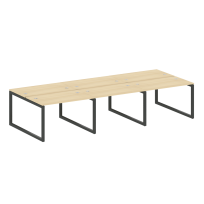 Metal System Quattro Р. ст. на 6 раб. места на О-образном м/к 50БО.СМ-6.2 Акация/Антрацит металл 3600*1475*750 Metal System Quattro Р. ст. на 6 раб. места на О-образном м/к 50БО.СМ-6.2 Акация/Антрацит металл 3600*1475*750