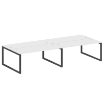 Metal System Quattro Р. ст. на 4 раб. места на О-образном м/к 50БО.СМ-4.5 Акация/Антрацит металл 3600*1475*750 Metal System Quattro Р. ст. на 4 раб. места на О-образном м/к 50БО.СМ-4.5 Акация/Антрацит металл 3600*1475*750