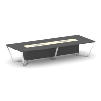 Стол для переговоров прямоугольный Steel Meet MM-PR.B.SP-14 / Тиквуд Светлый – Графит Глянец – Нержавеющая Сталь – Хром / 4000×1600×750 Стол для переговоров прямоугольный Steel Meet MM-PR.B.SP-14 / Тиквуд Светлый – Графит Глянец – Нержавеющая Сталь – Хром / 4000×1600×750
