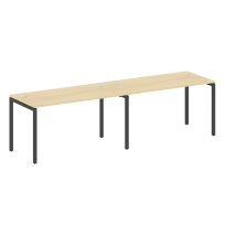 Metal System Quattro Р. ст. на 2 раб. места на П-образном м/к 40БП.СМ-2.3 Акация/Антрацит металл 2800*720*750 Metal System Quattro Р. ст. на 2 раб. места на П-образном м/к 40БП.СМ-2.3 Акация/Антрацит металл 2800*720*750