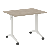X-Pull Стол складной мобильный X.M-1.7 Тиквуд тёмный/Белый металл 980×720×753