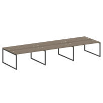 Metal System Quattro Р. ст. на 6 раб. места на О-образном м/к 40БО.СМ-6.4 Акация/Антрацит металл 4800*1475*750 Metal System Quattro Р. ст. на 6 раб. места на О-образном м/к 40БО.СМ-6.4 Акация/Антрацит металл 4800*1475*750