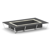 Стол для переговоров прямоугольный Steel Meet MM-PR.B.SP-20K / Тиквуд Светлый – Графит Глянец – Нержавеющая Сталь – Хром / 4800×3200×750 Стол для переговоров прямоугольный Steel Meet MM-PR.B.SP-20K / Тиквуд Светлый – Графит Глянец – Нержавеющая Сталь – Хром / 4800×3200×750