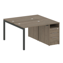 Metal System Quattro Р. ст. с тумбой на П-образном м/к 50БП.РС-СТП-2.1 Акация/Антрацит металл 1412*1475*750 Metal System Quattro Р. ст. с тумбой на П-образном м/к 50БП.РС-СТП-2.1 Акация/Антрацит металл 1412*1475*750