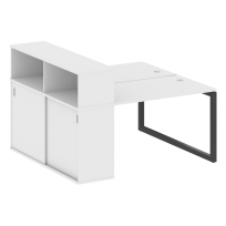 Metal System Quattro Р. ст. с шкафом-купе на О-образном м/к 50БО.РС-СШК-2.2 Т Акация/Антрацит металл 1610*1475*1098 Metal System Quattro Р. ст. с шкафом-купе на О-образном м/к 50БО.РС-СШК-2.2 Т Акация/Антрацит металл 1610*1475*1098
