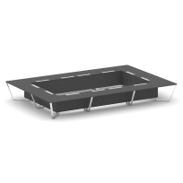 Стол для переговоров прямоугольный Steel Meet MD-PR.B.SP-26K2 / Тиквуд Светлый – Нержавеющая Сталь – Хром / 6000×4000×750 Стол для переговоров прямоугольный Steel Meet MD-PR.B.SP-26K2 / Тиквуд Светлый – Нержавеющая Сталь – Хром / 6000×4000×750