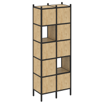 Loft Прямой стеллаж наборный VR.L-05 Тиквуд тёмный/Белый металл 862×446×1869 Loft Прямой стеллаж наборный VR.L-05 Тиквуд тёмный/Белый металл 862×446×1869