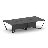 Стол для переговоров прямоугольный Steel Meet KD-PR.B.SP-12 / Тиквуд Светлый – Металл Черный / 3200×1600×750 Стол для переговоров прямоугольный Steel Meet KD-PR.B.SP-12 / Тиквуд Светлый – Металл Черный / 3200×1600×750
