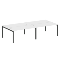 Metal System Quattro Р. ст. на 4 раб. места на П-образном м/к 50БП.СМ-4.4 Акация/Антрацит металл 3200*1475*750 Metal System Quattro Р. ст. на 4 раб. места на П-образном м/к 50БП.СМ-4.4 Акация/Антрацит металл 3200*1475*750