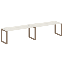 Metal System Quattro Р. ст. на 2 раб. места на О-образном м/к 50БО.СМ-2.5 Акация/Антрацит металл 3600*720*750 Metal System Quattro Р. ст. на 2 раб. места на О-образном м/к 50БО.СМ-2.5 Акация/Антрацит металл 3600*720*750