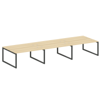 Metal System Quattro Р. ст. на 6 раб. места на О-образном м/к 50БО.СМ-6.4 Акация/Антрацит металл 4800*1475*750 Metal System Quattro Р. ст. на 6 раб. места на О-образном м/к 50БО.СМ-6.4 Акация/Антрацит металл 4800*1475*750