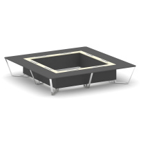 Стол для переговоров квадратный Steel Meet MM-PR.B.SP-20K2 / Тиквуд Светлый – Графит Глянец – Нержавеющая Сталь – Хром / 4000×4000×750 Стол для переговоров квадратный Steel Meet MM-PR.B.SP-20K2 / Тиквуд Светлый – Графит Глянец – Нержавеющая Сталь – Хром / 4000×4000×750