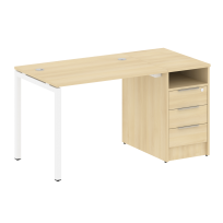 Metal System Quattro Р. ст. с тумбой на П-образном м/к 40БП.РС-СТП-1.1 Акация/Антрацит металл 1412*720*750 Metal System Quattro Р. ст. с тумбой на П-образном м/к 40БП.РС-СТП-1.1 Акация/Антрацит металл 1412*720*750