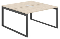 Стол-бенч с лючком Allegro / 1400×1238×750 / Профиль О-образный: 70×20 Антрацит / Столешница: Белый / AG.132.WH.L.72.AN Стол-бенч с лючком Allegro / 1400×1238×750 / Профиль О-образный: 70×20 Антрацит / Столешница: Белый / AG.132.WH.L.72.AN