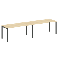 Metal System Quattro Р. ст. на 2 раб. места на П-образном м/к 40БП.СМ-2.4 Акация/Антрацит металл 3200*720*750 Metal System Quattro Р. ст. на 2 раб. места на П-образном м/к 40БП.СМ-2.4 Акация/Антрацит металл 3200*720*750