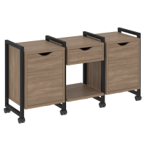 Loft Тумба на колесных опорах наборная. Вариант №7 VR.L-TN-7.K Тиквуд светлый/Капучино металл 1440×460×767 Loft Тумба на колесных опорах наборная. Вариант №7 VR.L-TN-7.K Тиквуд светлый/Капучино металл 1440×460×767