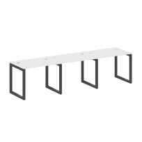 Metal System Quattro Р. ст. на 3 раб. места на О-образном м/к 50БО.СМ-3.1 Акация/Антрацит металл 3000*720*750 Metal System Quattro Р. ст. на 3 раб. места на О-образном м/к 50БО.СМ-3.1 Акация/Антрацит металл 3000*720*750