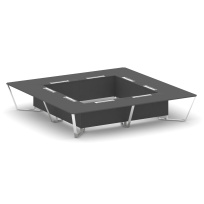 Стол для переговоров квадратный Steel Meet MD-PR.B.SP-20K2 / Тиквуд Светлый – Нержавеющая Сталь – Хром / 4000×4000×750 Стол для переговоров квадратный Steel Meet MD-PR.B.SP-20K2 / Тиквуд Светлый – Нержавеющая Сталь – Хром / 4000×4000×750