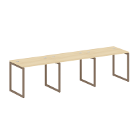 Metal System Quattro Р. ст. на 3 раб. места на О-образном м/к 40БО.СМ-3.1 Акация/Антрацит металл 3000*720*750 Metal System Quattro Р. ст. на 3 раб. места на О-образном м/к 40БО.СМ-3.1 Акация/Антрацит металл 3000*720*750