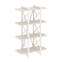 Loft Стеллаж на регулируемых опорах-4 полки VR.L-MST.O-4.4V Тиквуд тёмный/Чёрный металл 800×400×1280 Loft Стеллаж на регулируемых опорах-4 полки VR.L-MST.O-4.4V Тиквуд тёмный/Чёрный металл 800×400×1280