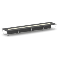 Стол для переговоров прямоугольный Steel Meet MM-PR.B.SP-24 / Тиквуд Светлый – Графит Глянец – Нержавеющая Сталь – Хром / 8000×1600×750 Стол для переговоров прямоугольный Steel Meet MM-PR.B.SP-24 / Тиквуд Светлый – Графит Глянец – Нержавеющая Сталь – Хром / 8000×1600×750