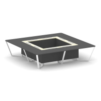 Стол для переговоров квадратный Steel Meet KM-PR.B.SP-16K / Тиквуд Светлый – Графит Глянец – Металл Белый / 3200×3200×750 Стол для переговоров квадратный Steel Meet KM-PR.B.SP-16K / Тиквуд Светлый – Графит Глянец – Металл Белый / 3200×3200×750