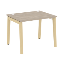 Onix Wood Стол офисный OW.SP-1.8 Дуб мали/Дуб светлый/Белый металл 980×800×750 Onix Wood Стол офисный OW.SP-1.8 Дуб мали/Дуб светлый/Белый металл 980×800×750