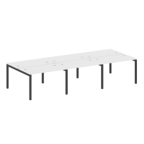 Metal System Quattro Р. ст. на 6 раб. места на П-образном м/к 50БП.СМ-6.2 Акация/Антрацит металл 3600*1475*750 Metal System Quattro Р. ст. на 6 раб. места на П-образном м/к 50БП.СМ-6.2 Акация/Антрацит металл 3600*1475*750