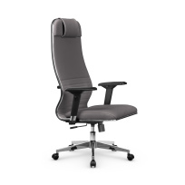 Кресло для руководителя Метта L 1m 38K2/4D_17834_Кожа перфорированная NewLeather – Темно-коричневый