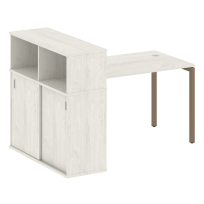 Metal System Quattro Стол офисный с шкафом-купе на П-образном м/к 40БП.РС-СШК-3.2 Т Вяз/Мокко металл 1610×1120×1098 Metal System Quattro Стол офисный с шкафом-купе на П-образном м/к 40БП.РС-СШК-3.2 Т Вяз/Мокко металл 1610×1120×1098
