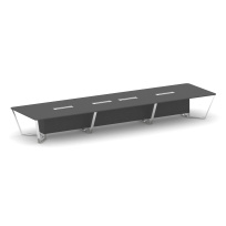 Стол для переговоров прямоугольный Steel Meet MD-PR.B.SP-18 / Тиквуд Светлый – Нержавеющая Сталь – Хром / 6000×1600×750 Стол для переговоров прямоугольный Steel Meet MD-PR.B.SP-18 / Тиквуд Светлый – Нержавеющая Сталь – Хром / 6000×1600×750