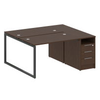 Metal System Quattro Р. ст. с тумбой на О-образном м/к 40БО.РС-СТП-2.2 Акация/Антрацит металл 1612*1475*750 Metal System Quattro Р. ст. с тумбой на О-образном м/к 40БО.РС-СТП-2.2 Акация/Антрацит металл 1612*1475*750