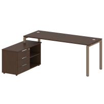 Metal System Р. ст. с тумбой на П-образном м/к БП.РС-СТС-2.5 (L) Акация/Антрацит металл 1900*1520*750 Metal System Р. ст. с тумбой на П-образном м/к БП.РС-СТС-2.5 (L) Акация/Антрацит металл 1900*1520*750
