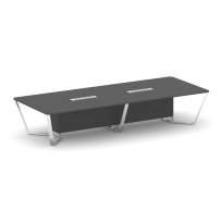 Стол для переговоров прямоугольный Steel Meet MD-PR.B.SP-14 / Тиквуд Светлый – Нержавеющая Сталь – Хром / 4000×1600×750 Стол для переговоров прямоугольный Steel Meet MD-PR.B.SP-14 / Тиквуд Светлый – Нержавеющая Сталь – Хром / 4000×1600×750