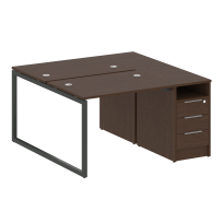 Metal System Quattro Р. ст. с тумбой на О-образном м/к 40БО.РС-СТП-2.1 Акация/Антрацит металл 1412*1475*750 Metal System Quattro Р. ст. с тумбой на О-образном м/к 40БО.РС-СТП-2.1 Акация/Антрацит металл 1412*1475*750