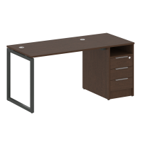 Metal System Quattro Р. ст. с тумбой на О-образном м/к 40БО.РС-СТП-1.2 Акация/Антрацит металл 1612*720*750 Metal System Quattro Р. ст. с тумбой на О-образном м/к 40БО.РС-СТП-1.2 Акация/Антрацит металл 1612*720*750