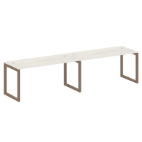 Metal System Quattro Р. ст. на 2 раб. места на О-образном м/к 50БО.СМ-2.4 Акация/Антрацит металл 3200*720*750 Metal System Quattro Р. ст. на 2 раб. места на О-образном м/к 50БО.СМ-2.4 Акация/Антрацит металл 3200*720*750