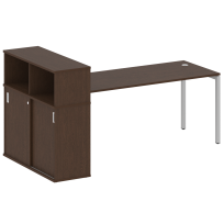 Metal System Quattro Стол офисный с шкафом-купе на П-образном м/к 40БП.РС-СШК-3.5 Т Вяз/Мокко металл 2210×1120×1098 Metal System Quattro Стол офисный с шкафом-купе на П-образном м/к 40БП.РС-СШК-3.5 Т Вяз/Мокко металл 2210×1120×1098