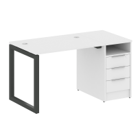 Metal System Quattro Р. ст. с тумбой на О-образном м/к 50БО.РС-СТП-1.1 Акация/Антрацит металл 1412*720*750 Metal System Quattro Р. ст. с тумбой на О-образном м/к 50БО.РС-СТП-1.1 Акация/Антрацит металл 1412*720*750