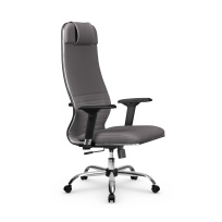 Кресло для руководителя Метта L 1m 38K2/4D_17833_Кожа перфорированная NewLeather – Темно-коричневый