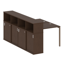 Metal System Quattro Р. ст. с шкафом-купе на П-образном м/к 40БП.РС-СШК-4.1 Т Акация/Антрацит металл 1410*2332*1098 Metal System Quattro Р. ст. с шкафом-купе на П-образном м/к 40БП.РС-СШК-4.1 Т Акация/Антрацит металл 1410*2332*1098