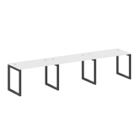 Metal System Quattro Р. ст. на 3 раб. места на О-образном м/к 50БО.СМ-3.2 Акация/Антрацит металл 3600*720*750 Metal System Quattro Р. ст. на 3 раб. места на О-образном м/к 50БО.СМ-3.2 Акация/Антрацит металл 3600*720*750